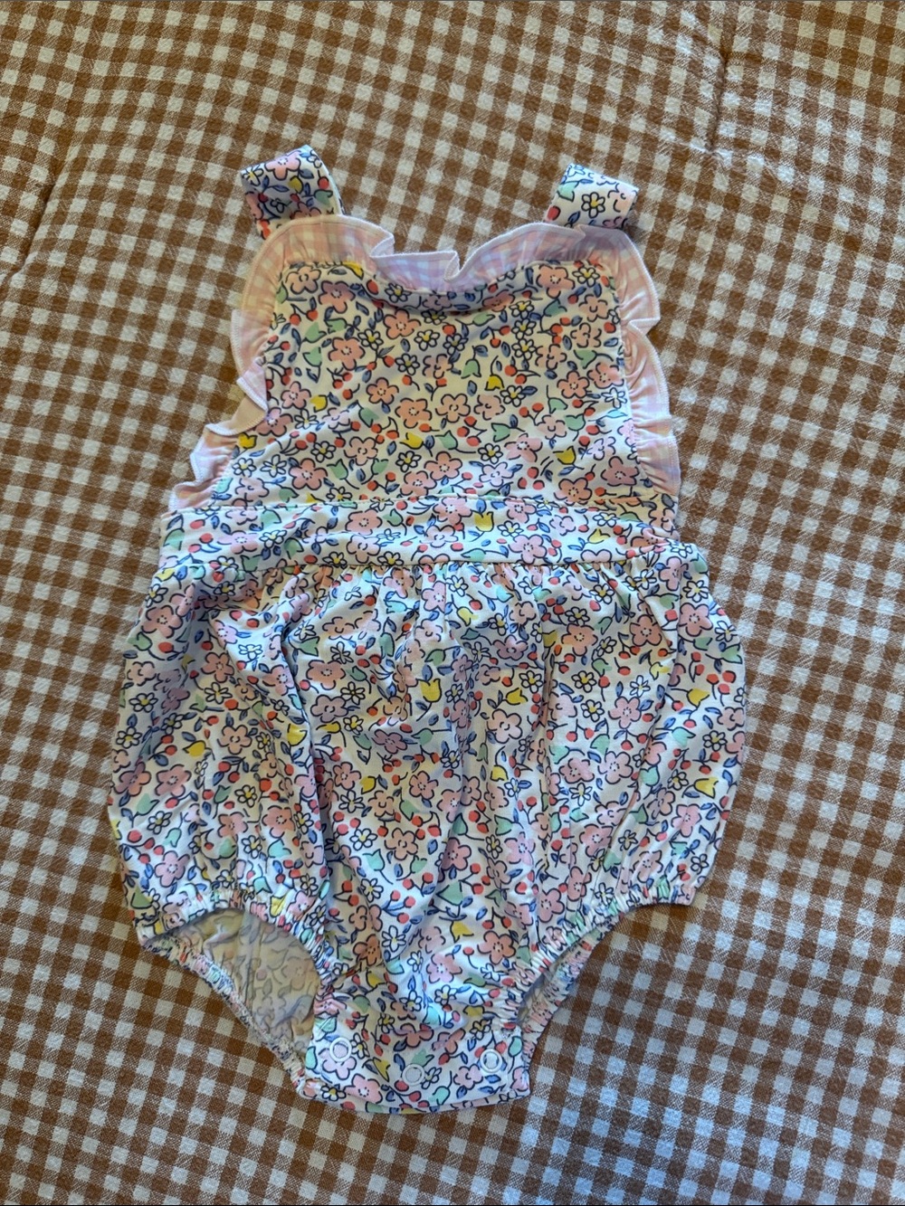 NWT Angel Dear Baby Girls Floral Ruffle Bubble